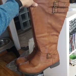 Brown tall boots